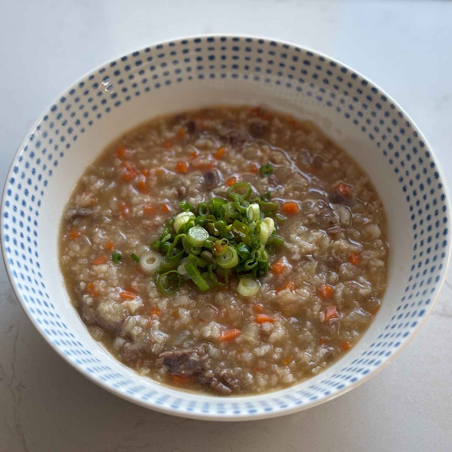 Korean Marinated Beef Porridge